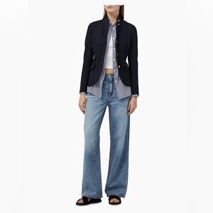 New Rag & Bone Logan Featherweight Mid Rise Wide Leg Jeans